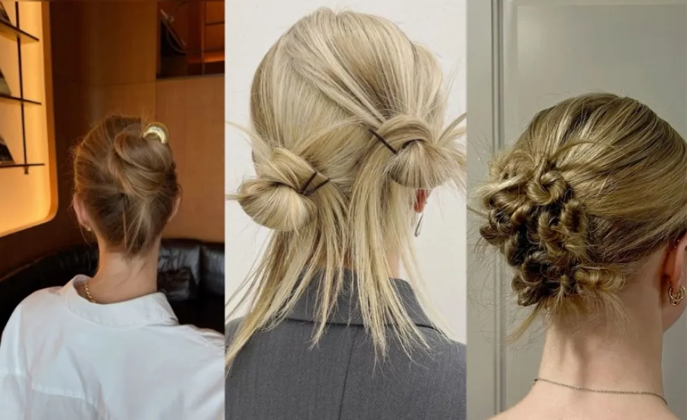 Sleek a messy bun