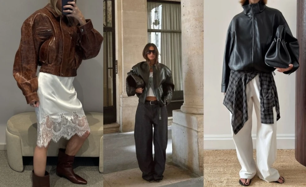 ako nosiť koženú bundu