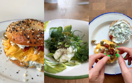 recept na vajíčkový bagel