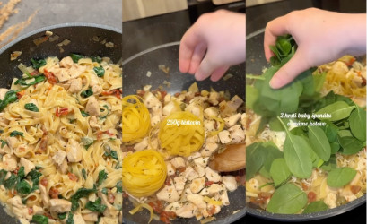 Zdravé a chutné: 30-minútové krémové cestoviny s kuracím mäsom a špenátom