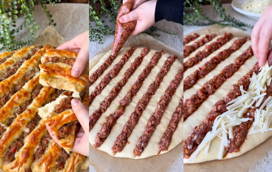 turecké pide s mletým mäsom: recept