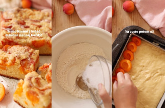 Marhuľový kysnutý koláč s posýpkou: Nadýchaný a šťavnatý recept na plech