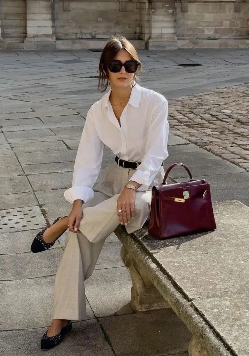 letný outfit do práce
