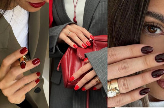 Červené gélové nechty: Čerešňová, vínová aj bordová a tipy na elegantnú manikúru