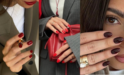 Červené gélové nechty: Čerešňová, vínová aj bordová a tipy na elegantnú manikúru